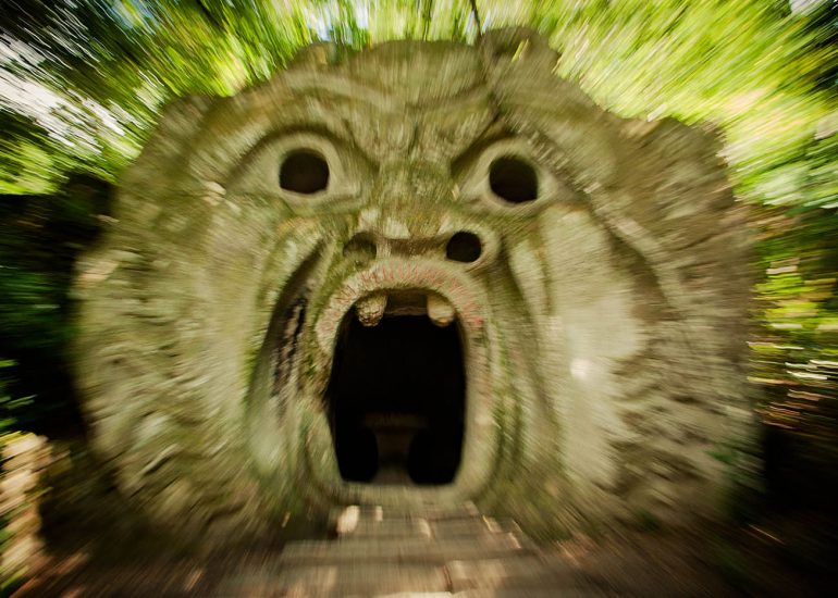 L'orco nel Parco dei Mostri di Bomarzo